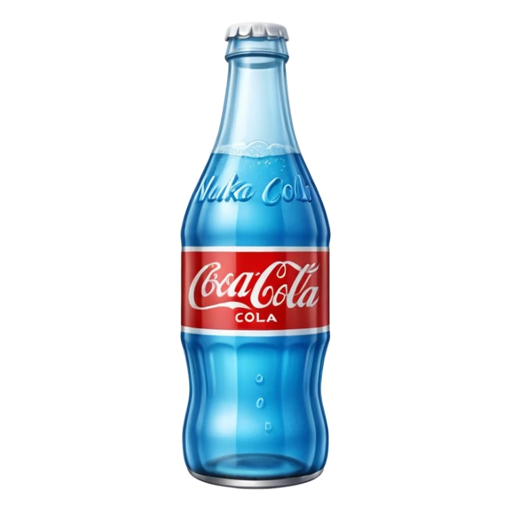 Nuka Cola blue bottle sticker