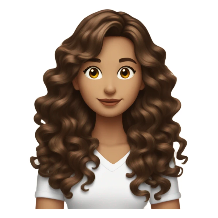wavy brunette aesthetic sticker