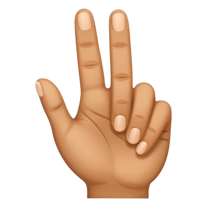 This emoji:🤙 but the lowest tumb is cut sticker
