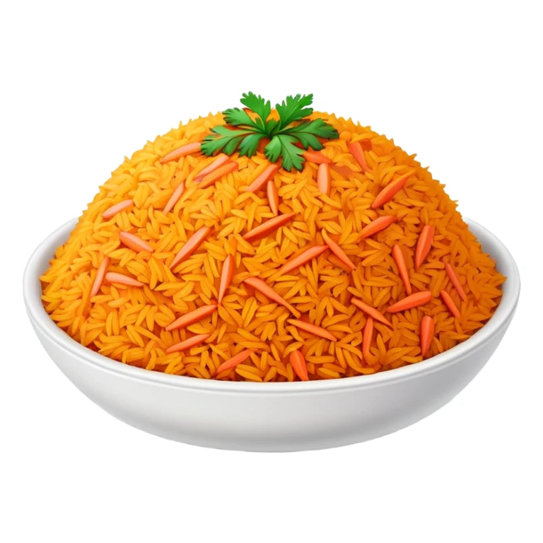Uzbek plov rice dish with carrots and meat sticker