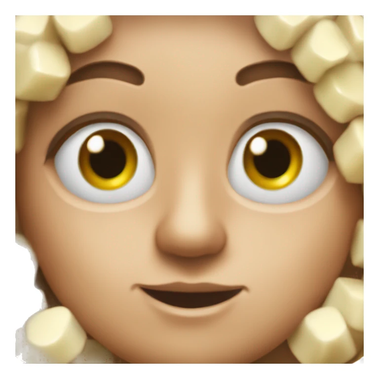 Anthropomorphic bar soap long eyelashes hazel eyes  sticker