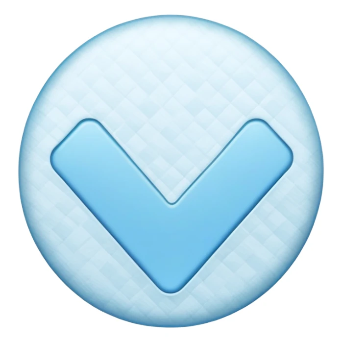 pastel blue bullet journal dot with a check in the middle ✔️ sticker