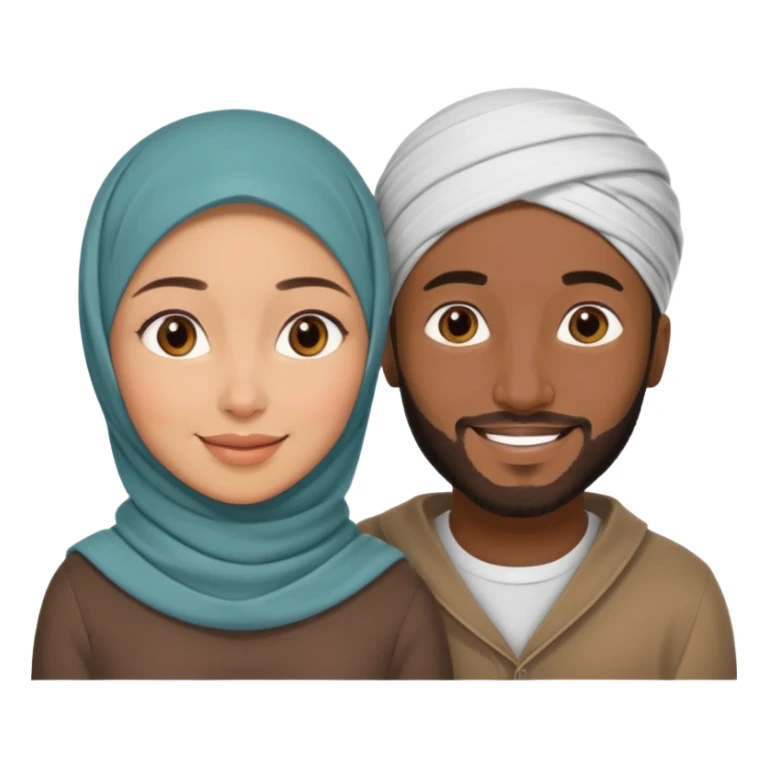 Mixed hijabi wife black husband sticker