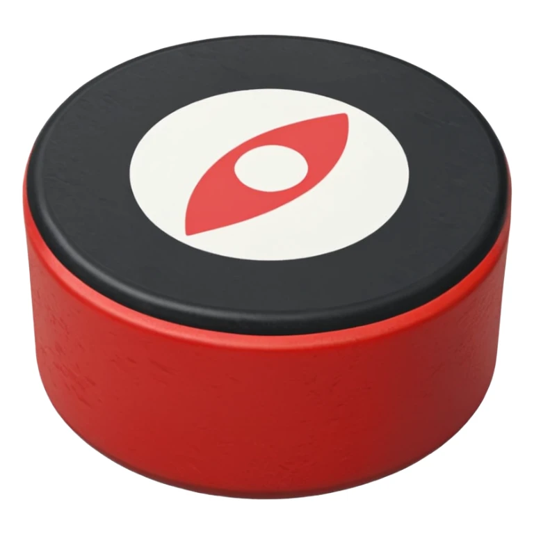 ice hockey ball disk (#00A3E0) and red (#F9423A) sticker