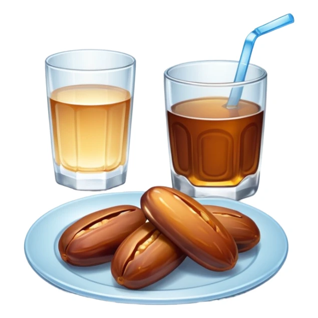 Pre-dawn meal with dates, bread, and water sticker