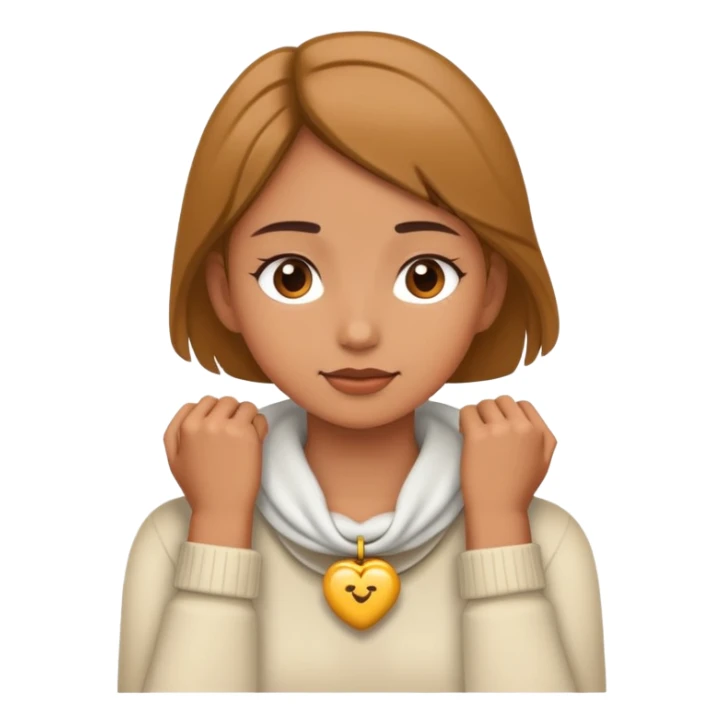 Girl with hands around her neck sticker