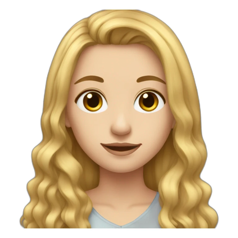 Young woman with long blond/brown hair and fair complexion sticker