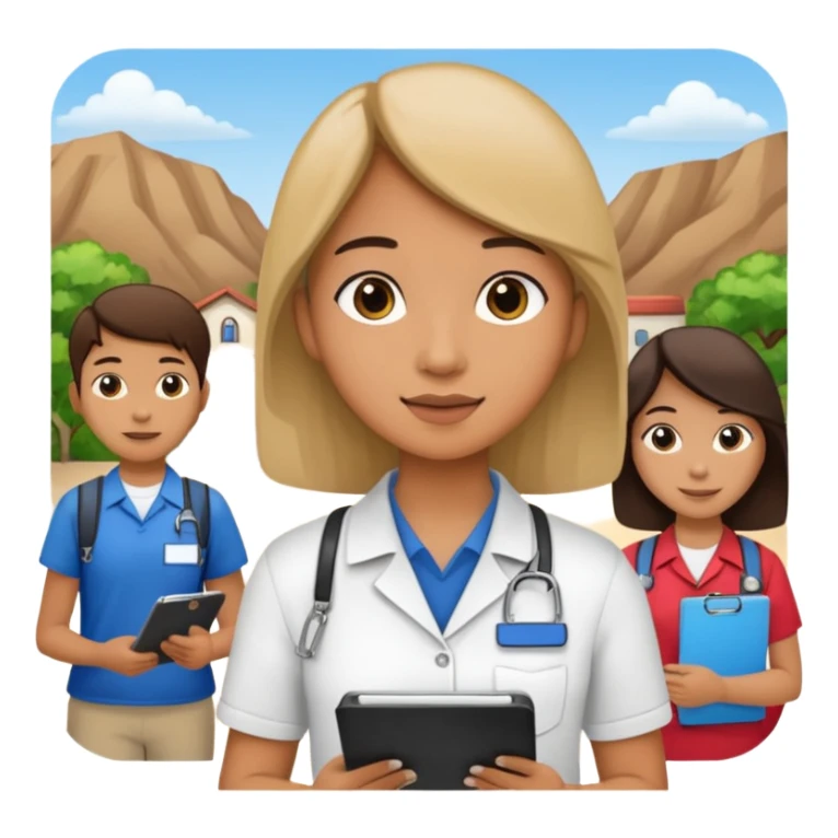 Student Leader + clipboard, Tour Group. sticker