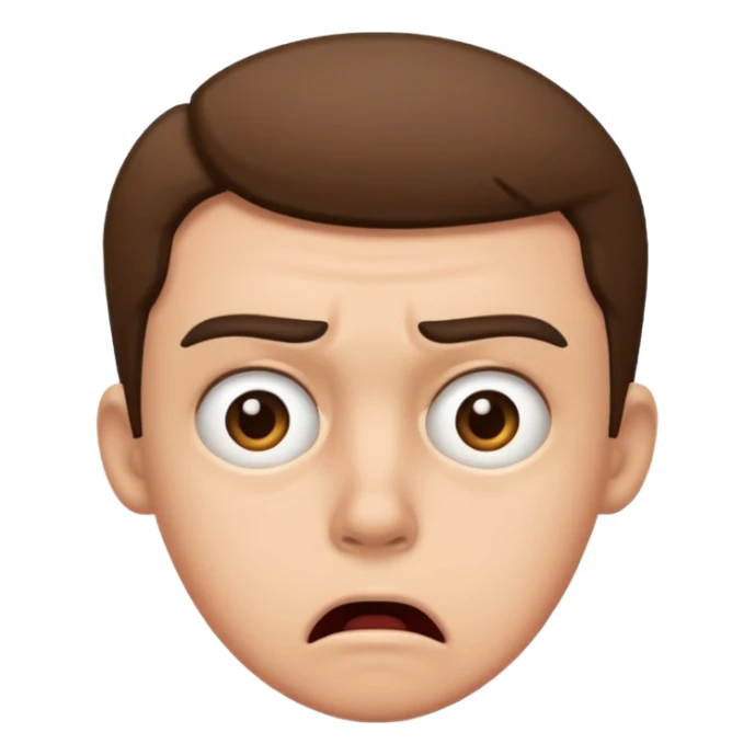 Can you make a shocked face that kinda looks disgusted  sticker