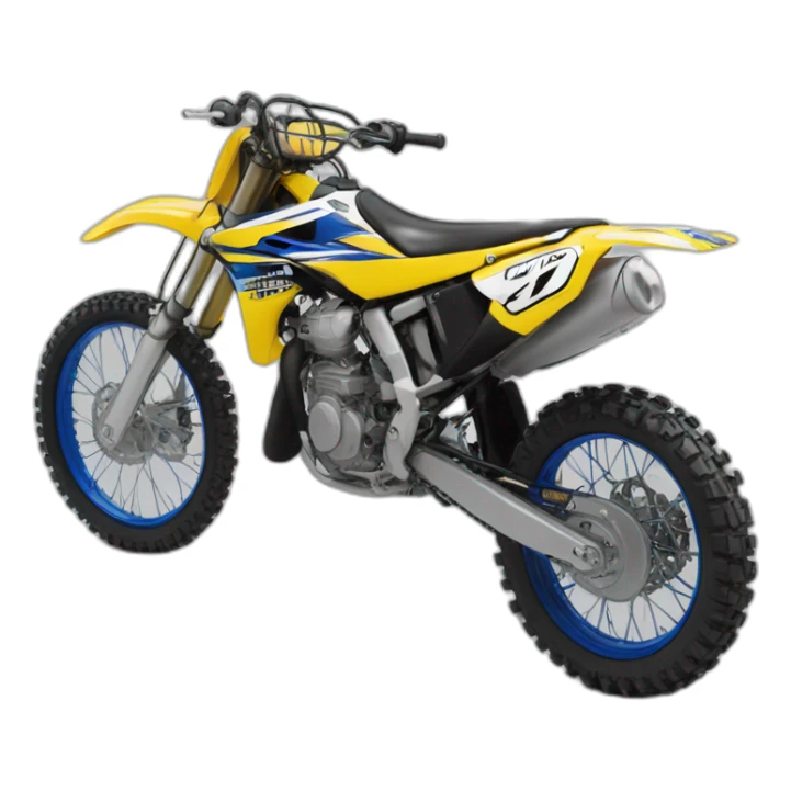 Yamaha 125YZ sur roue arrière sticker
