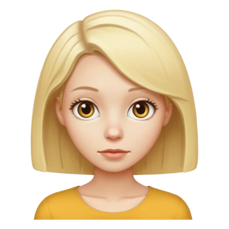 skinny white girl blonde bob sticker