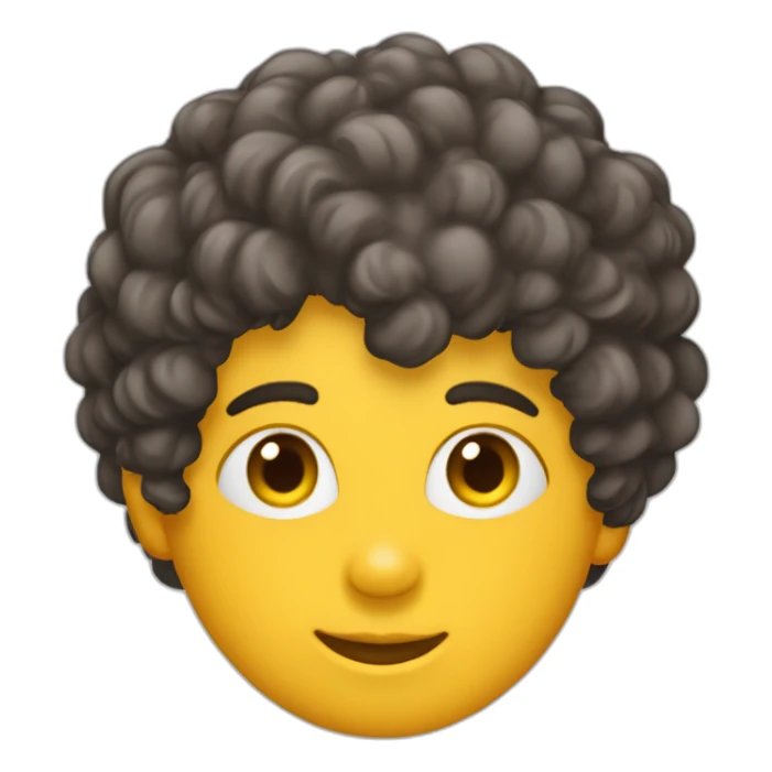 Garçon cheveux bouclés avec un taper oreilles percée sticker