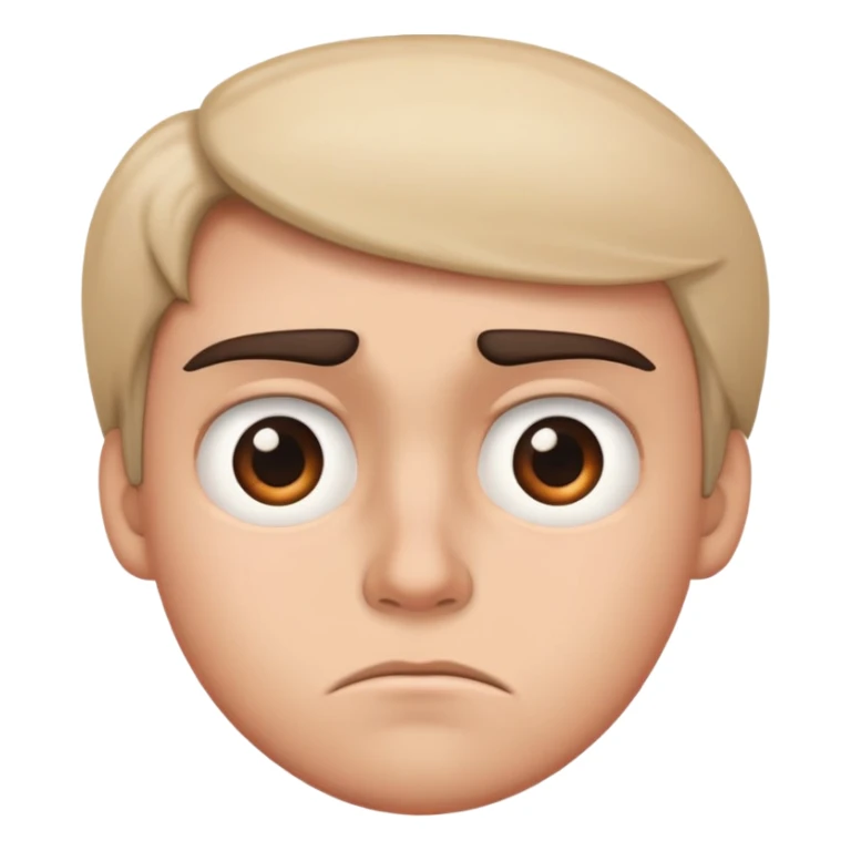 eyes looking to the side on a annoyed face  sticker