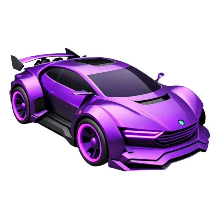 futuristic black and purple cyberpunk car sticker