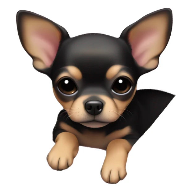 black & tan chihuahua puppy sleeping with a pink blanket  sticker