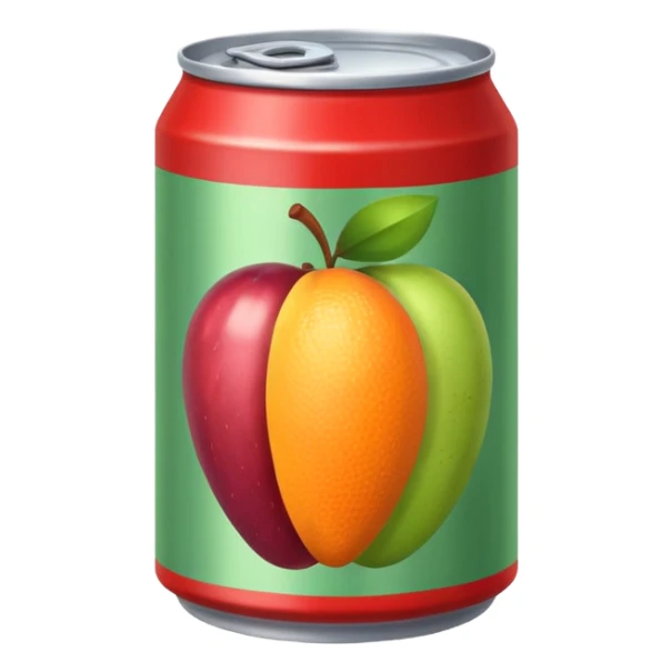 a can of fruit, simple, clear sticker