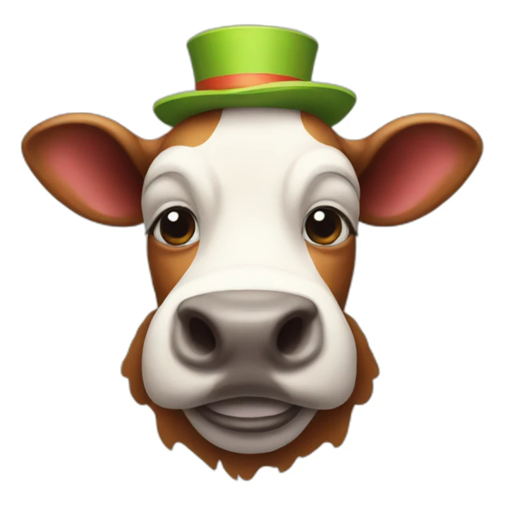 Cow clown sticker