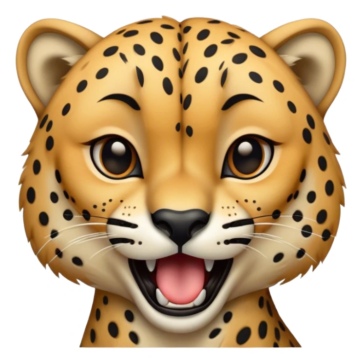 Cheetah open mouth  sticker