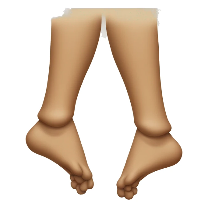 two legs that press against each other like hands sticker