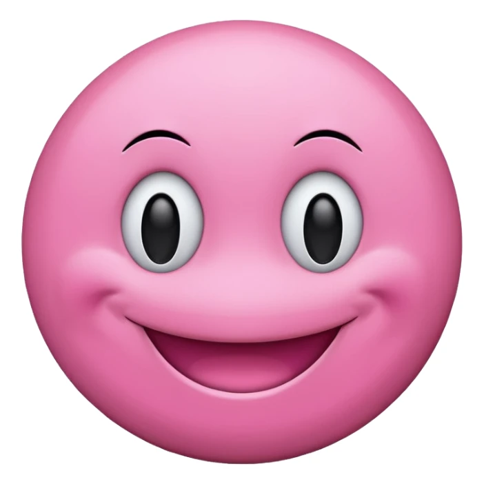 classic smiley face emoji in all pink colors sticker