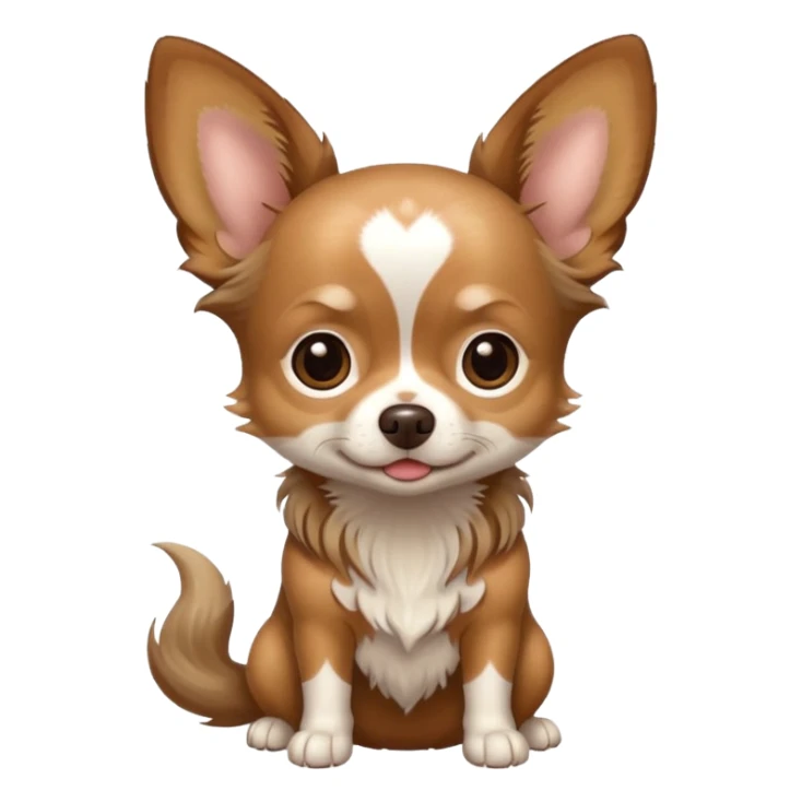 -longhair-chihuahua- with Brown Merle coat sticker