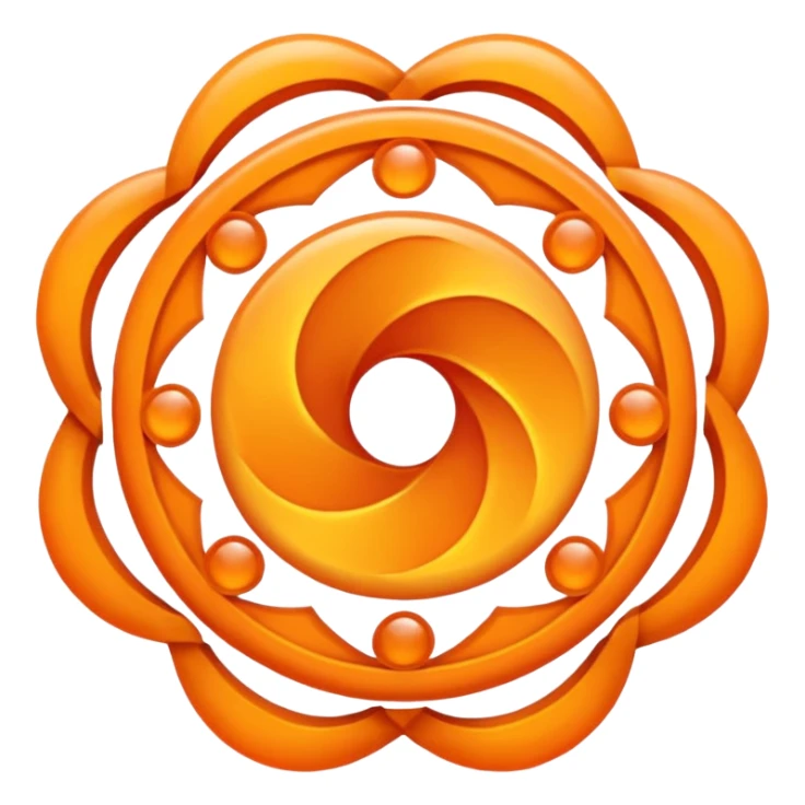 Swadhistana chakra detailed sticker