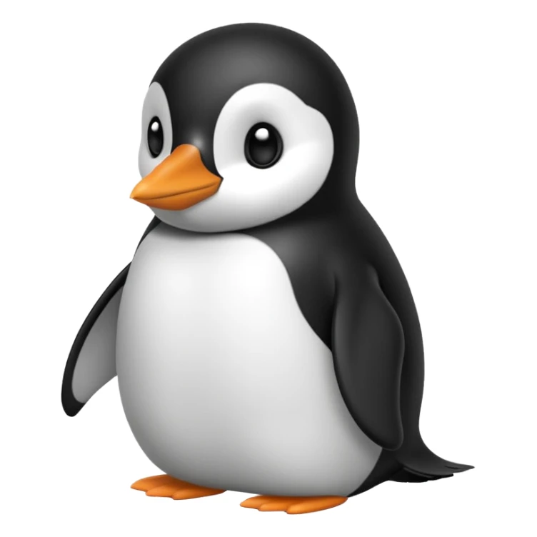 Crea un pinguino tierno con un lazo en forma de moñito sticker
