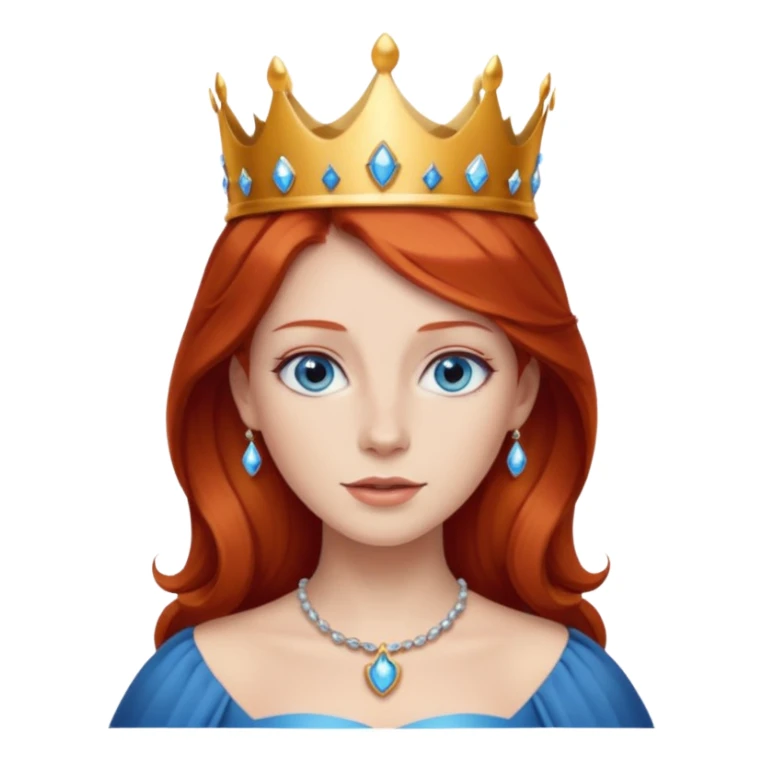 woman pelirroja con corona  sticker