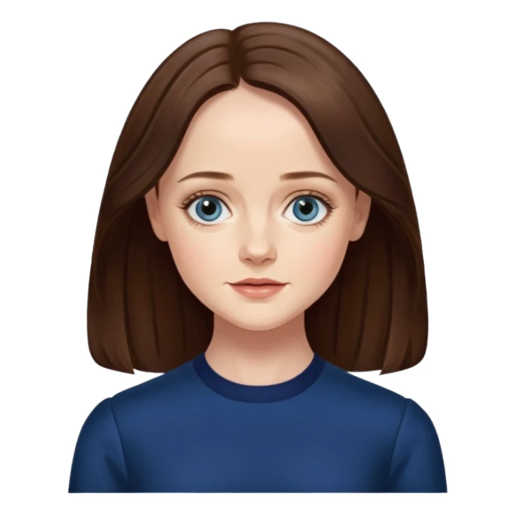 Alexis Bledel in Gilmore Girls with middle parted hair sticker