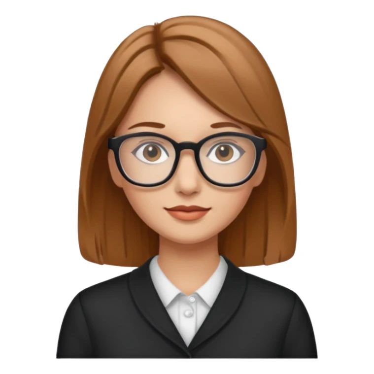 Fair skin Woman with light brown hairwearing glasses   sticker