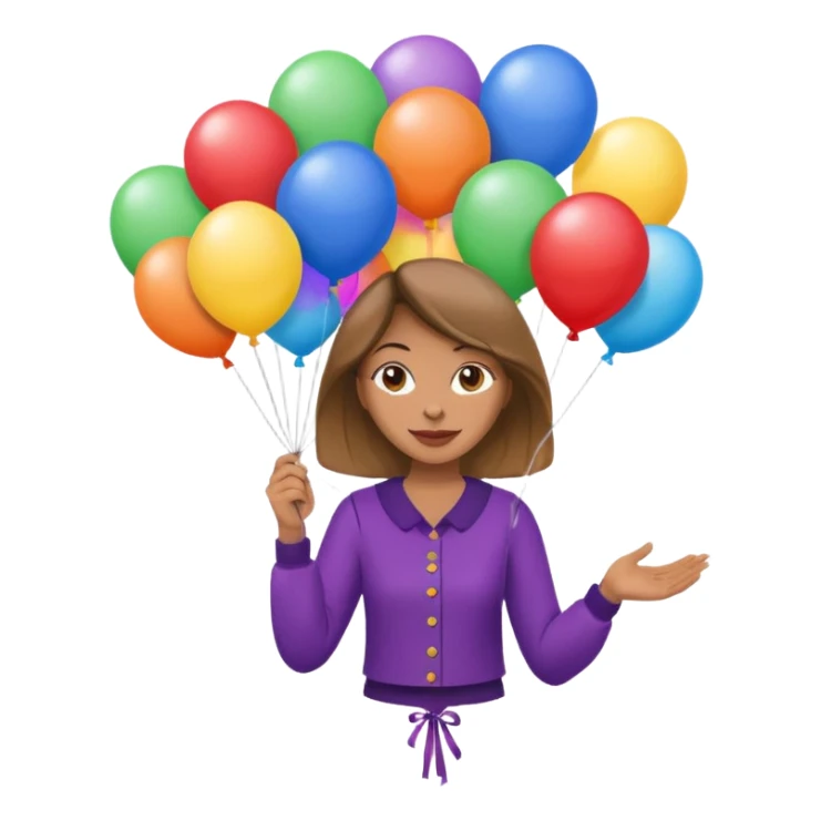 Street Balloon Seller woman  sticker