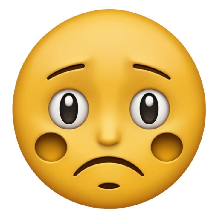 darkened yellow emoji face showing despair sticker