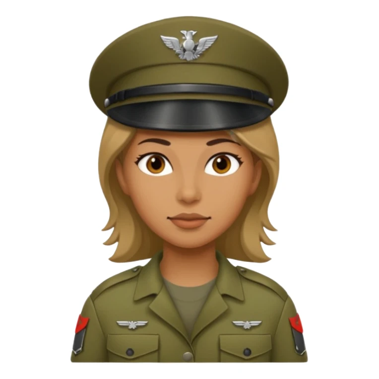 women Soldier with no cap sticker