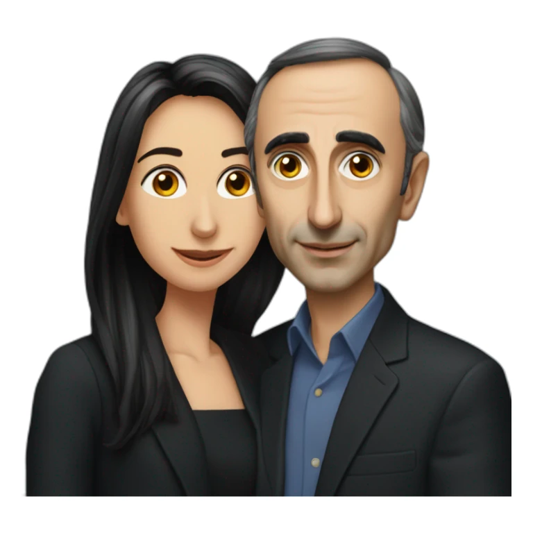 Éric zemmour en couple avec un homme noir sticker