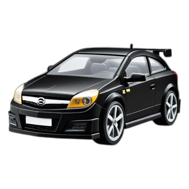 black opel astra h opc lego car sticker