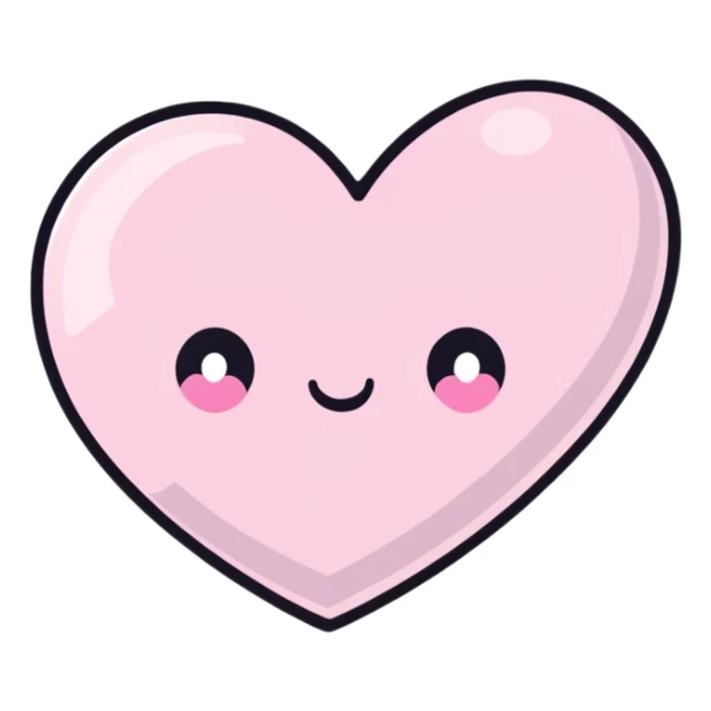 Baby pink love heart with sparkles  sticker