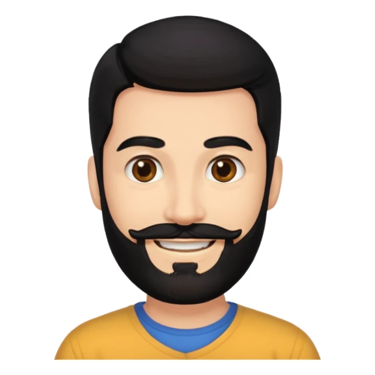 Ehren McGhehey with black hair and beard sticker