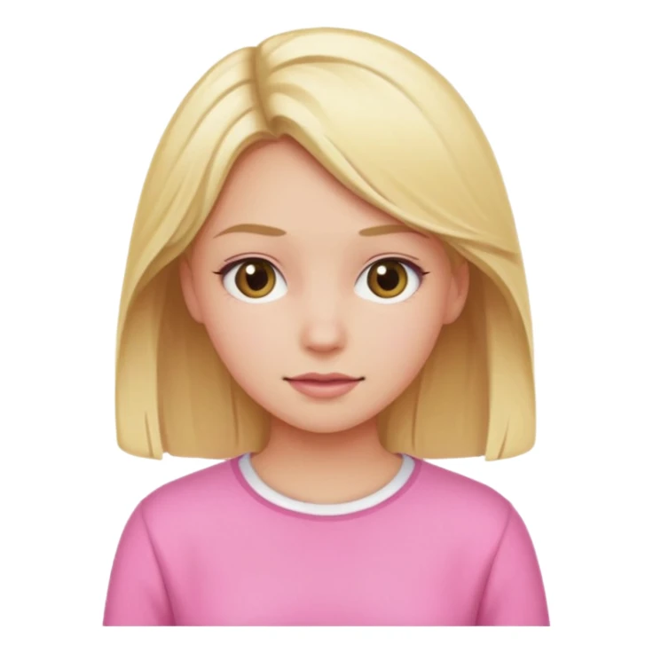 Blonde girl with pink clothes  sticker