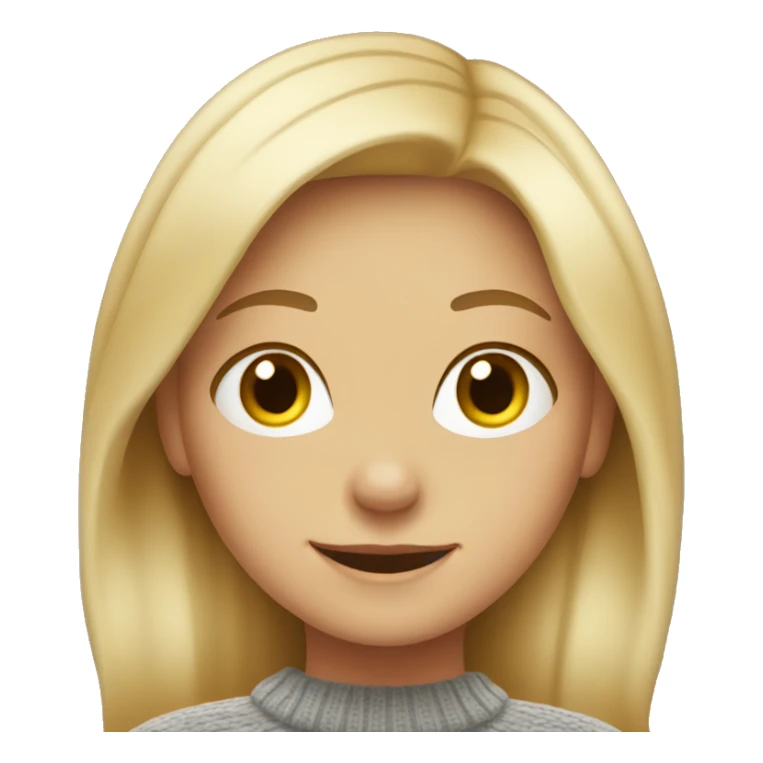 blonde  girlsmiling in sweater sticker
