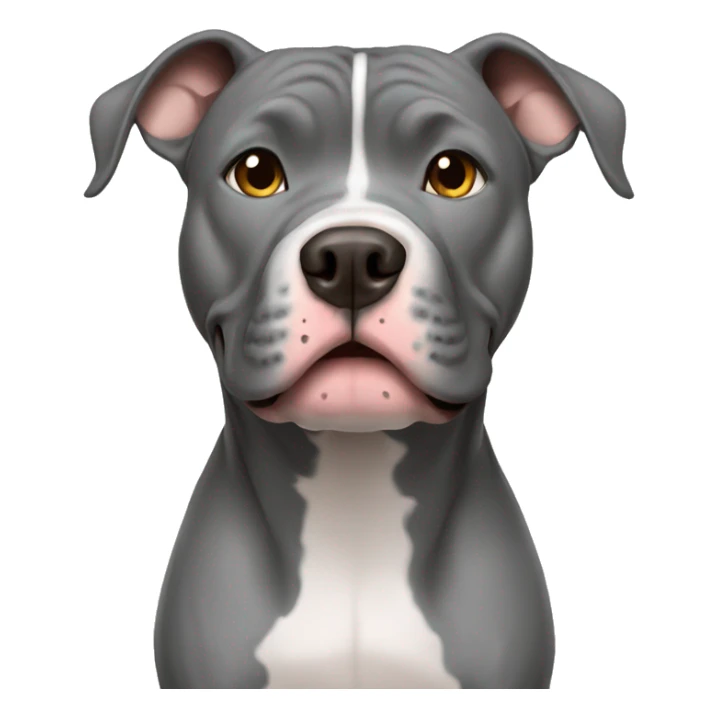 Gray Pitbull standing sticker