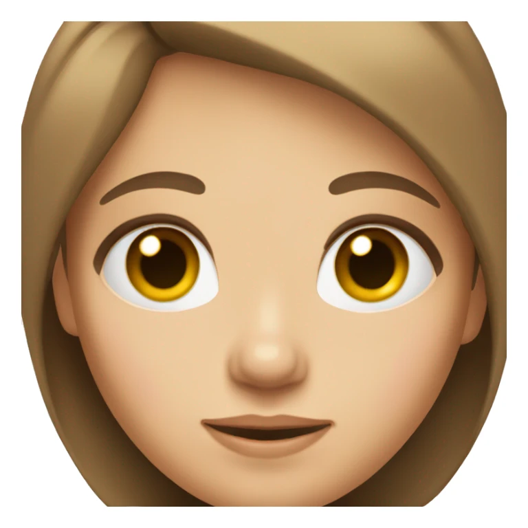 Caucasian girl with brown hair  sticker