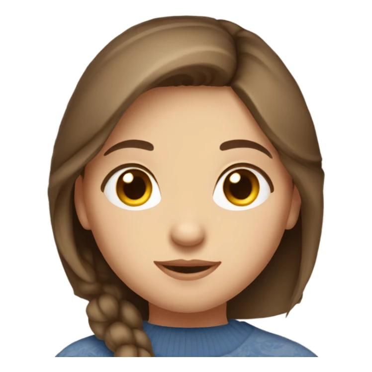 cute russian girl with brown eyes and brown hair sticker