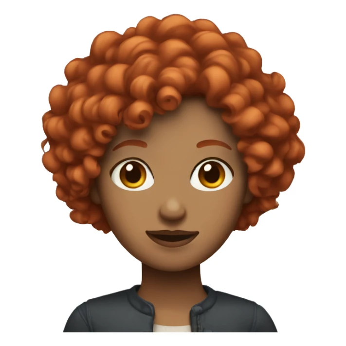 Woman with short curly red hair sticker