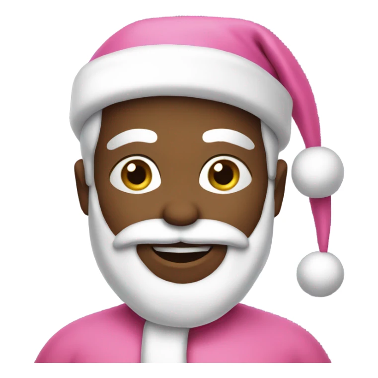santa wearing a pink outfit sticker