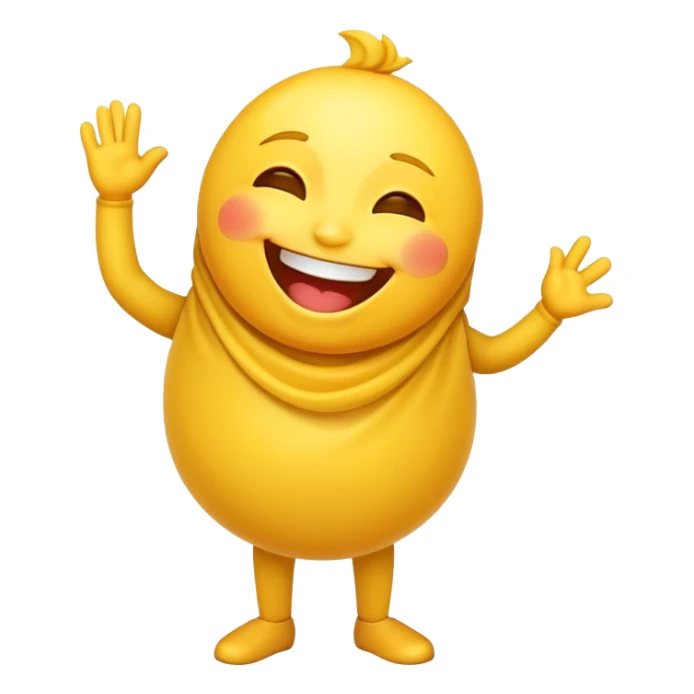 Laughing emoji with full body  sticker