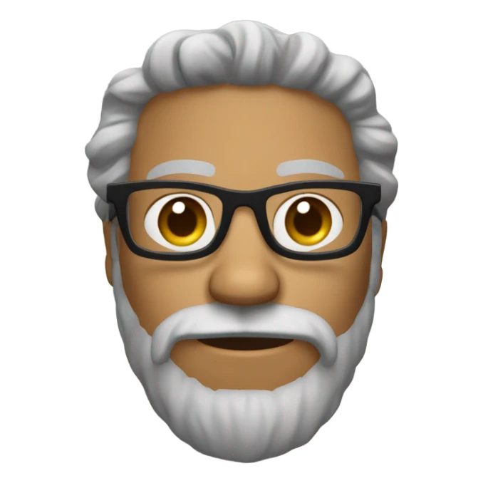 Un chico moreno con gafas y cabello rizado sticker