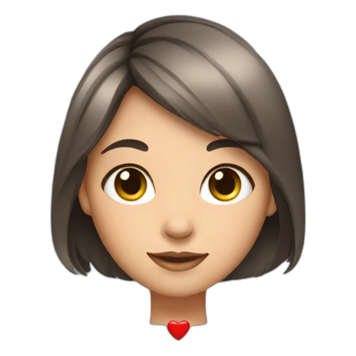 girl with cat in form of heart  sticker