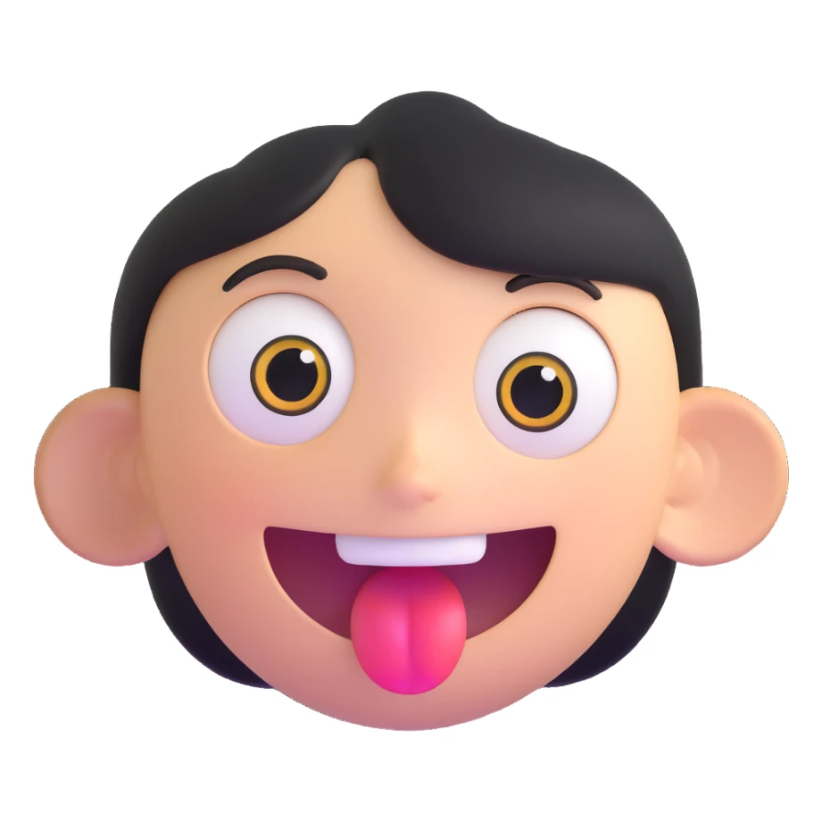 startled face with big round eyes and mouth wide open, 'aahh' vibe sticker