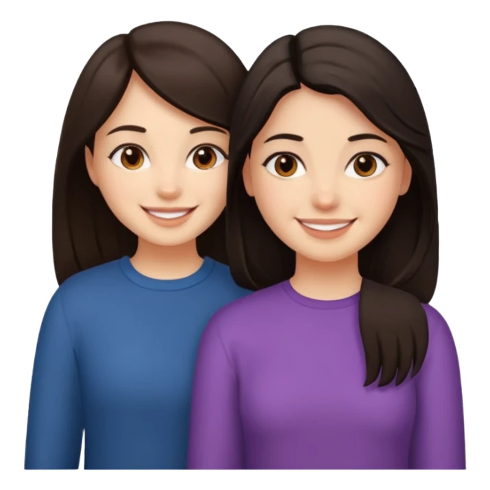 two--girls-best-friends-darkhair-darkhair sticker