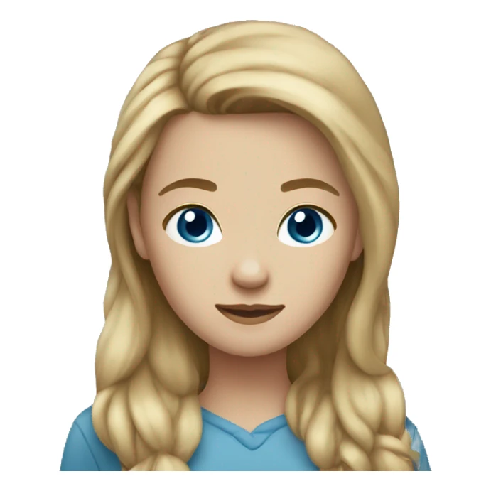 girl with brownish blonde hair blue eyes  sticker